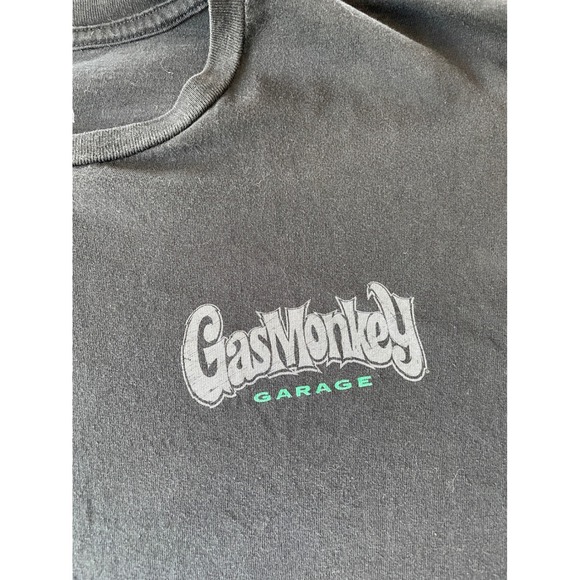 Gas Monkey Garage T‎ Shirt Mens 2XL Black Black Hot Rod Car Club Streetwear USA - Picture 3 of 9